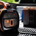 IQ2000 Inverter Generator lifts easily into the back of a pickup truck.
