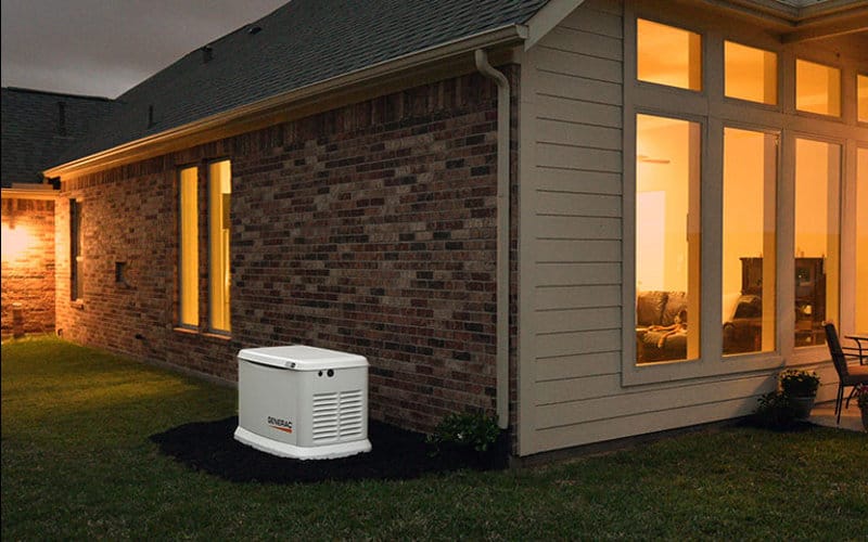 Generac Home Standby Generator model 7032 supplying power during an outage.