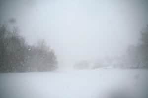 image of near blizzard conditions in Minnesota.