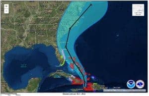 Hurricane Matthew Storm Track Projection