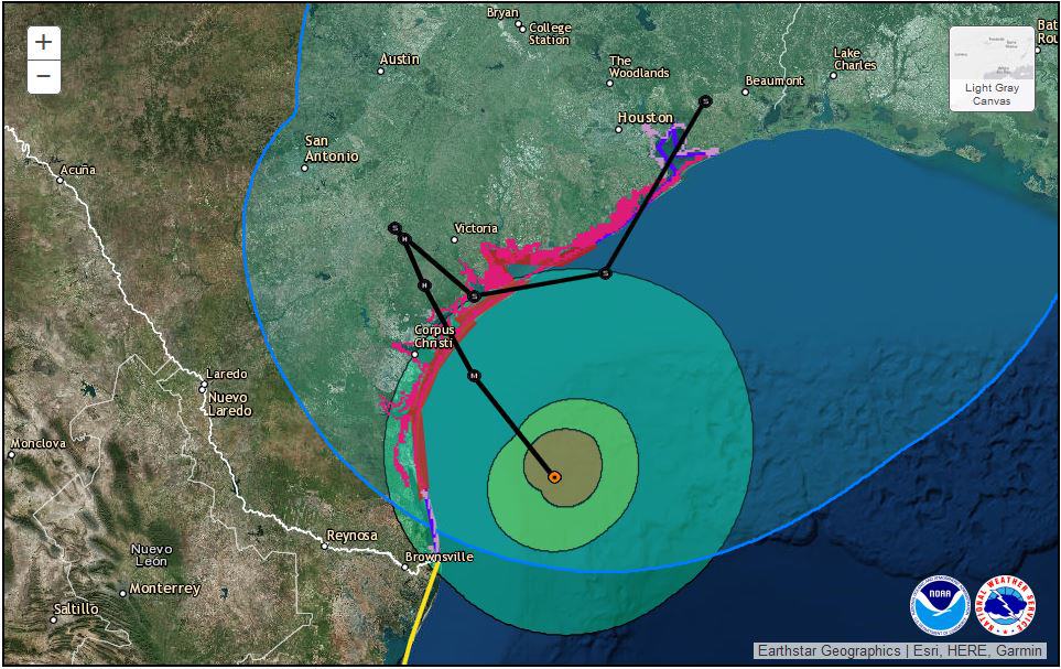 Hurricane Harvey Aims for Texas with 130 MPH Winds–12-Ft Storm Surge