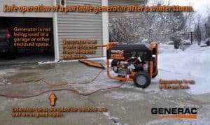 Generac Portable Generator with Safe Operating Advice