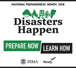 FEMA Graphic - Disasters Happen - Plan Now - Learn How