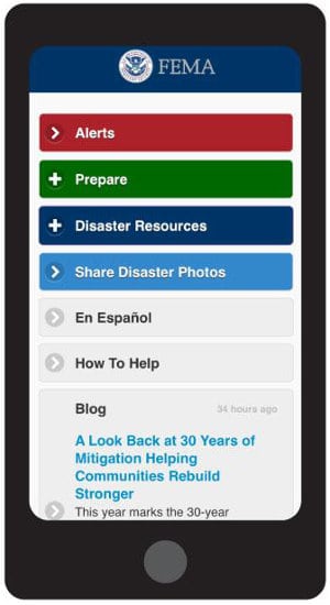 The FEMA App Display on a Smartphone