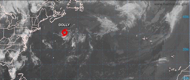 NOAA Satellite Image of Tropical Storm Dolly on June 23, 2020
