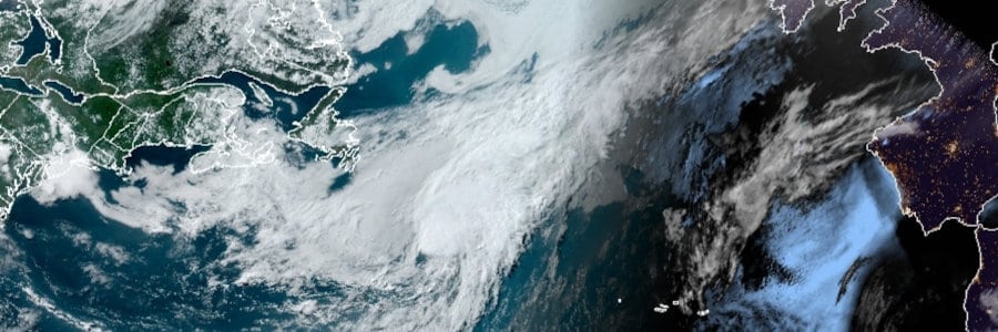 GOES Satellite Image of Tropical Storm Edouard over the North Atlantic