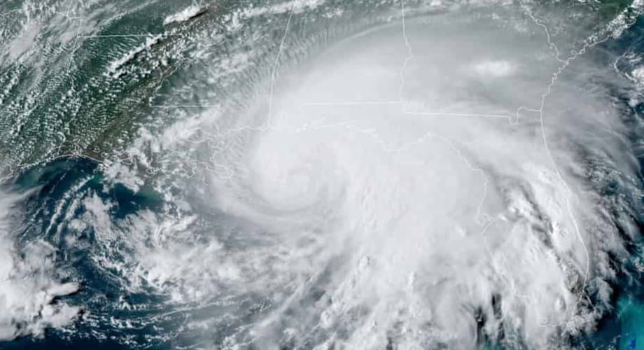 Hurricane Sally mid-afternoon on September 14, 2020 GOES 16 Satellite Image via NOAA