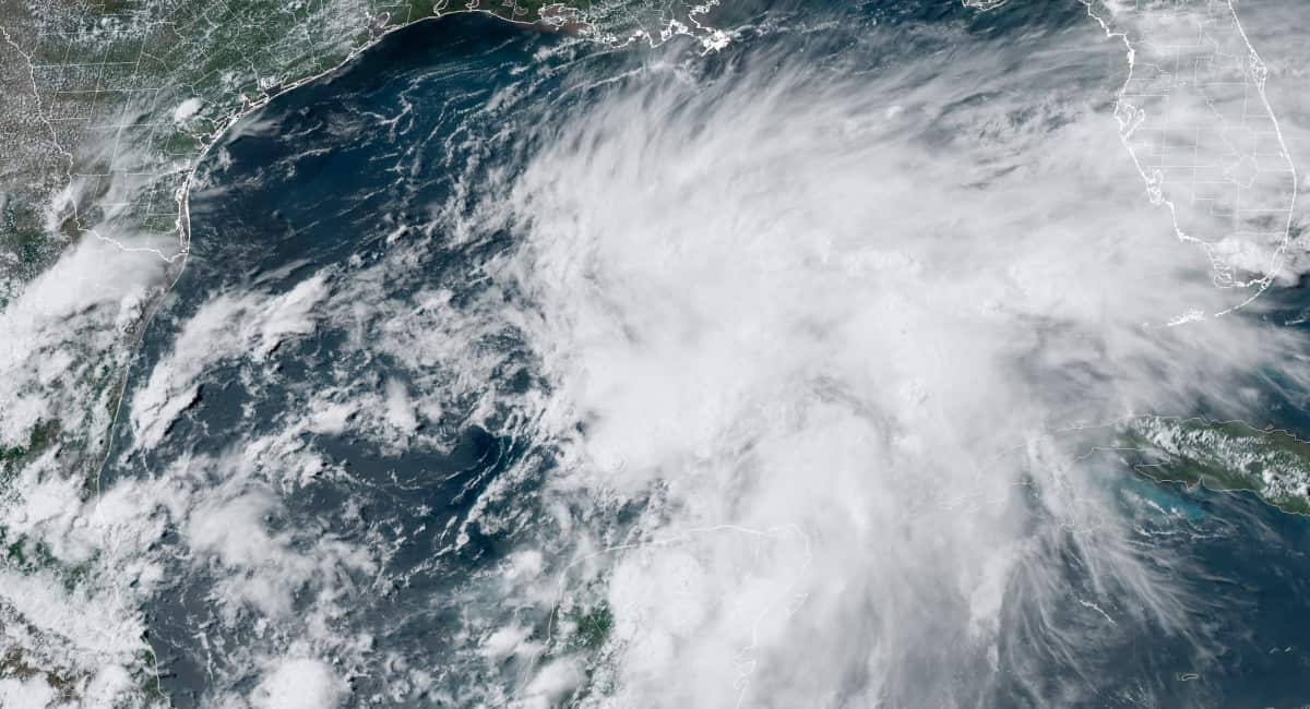 Satellite Photo of Potential Tropical Storm 3 early on June 17, 2021. NOAA Image.