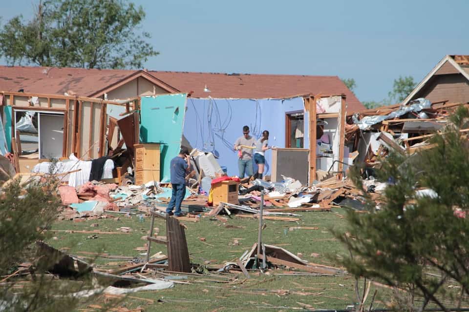 Extensive Tornado Damage after the Moore Oklahoma Tornado Disaster