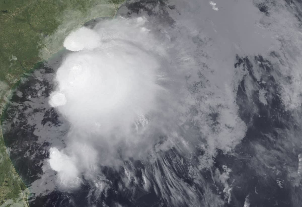 Tropical Storm Colin Near the Coast of South Carolina