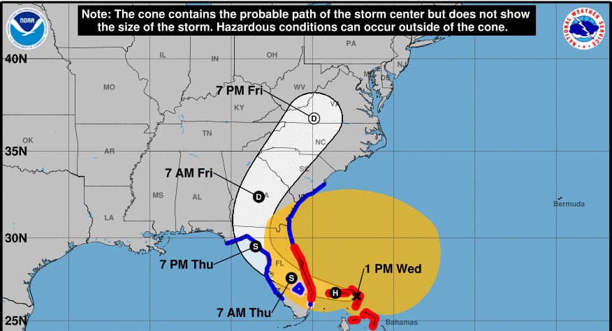 Tropical Storm Nicole Aimed at Florida