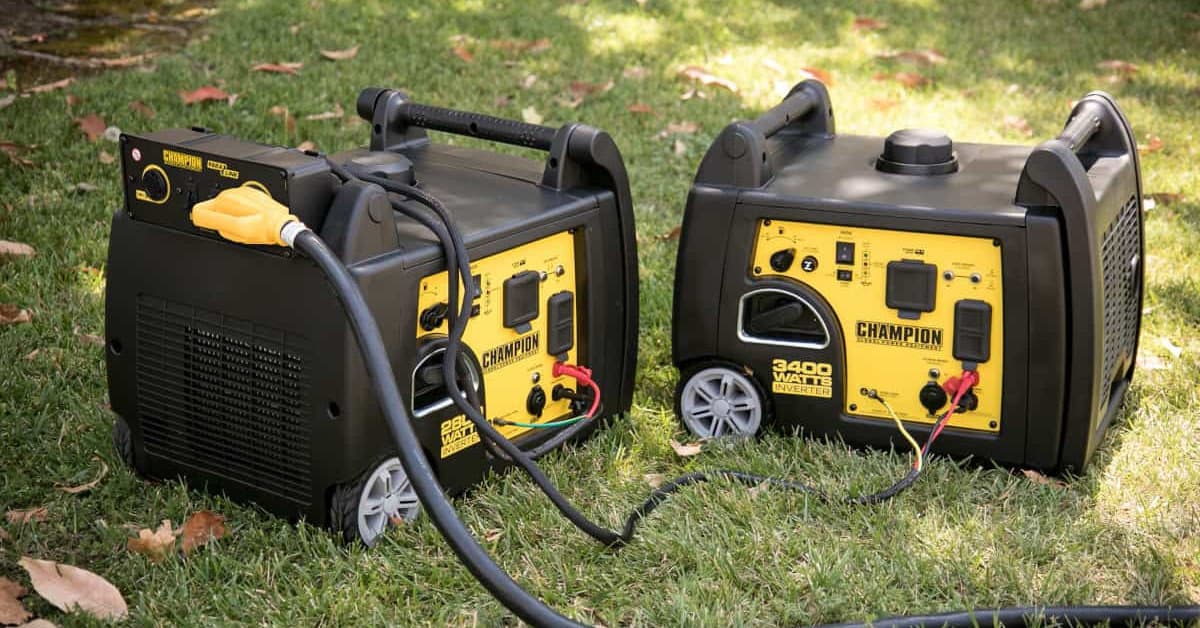 Champion Inverter Generators Connected in Parallel for use with an RV or Home Backup.
